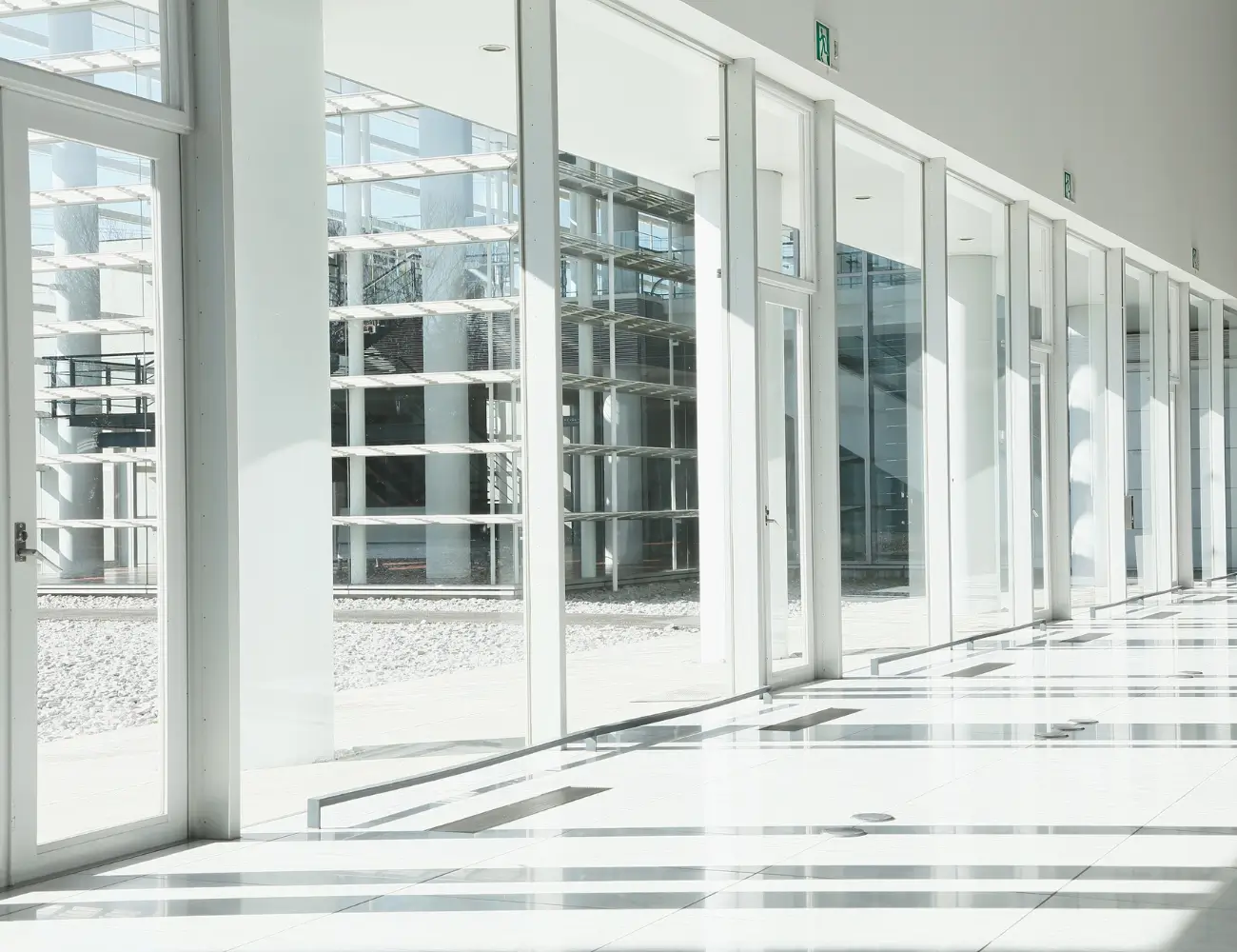 Aluminium glazed door installation in Pune office